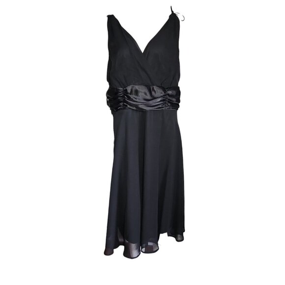 Connected Apparel Dress Womens Plus Size 20W Solid All Black Sleeveless Zip Up - Picture 1 of 7